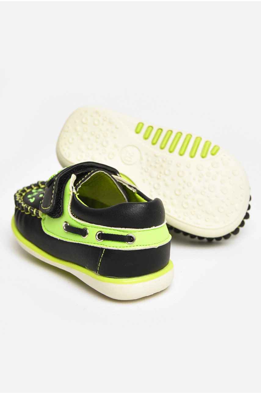 Мокасины детские для мальчика черного цвета 117-6 208694