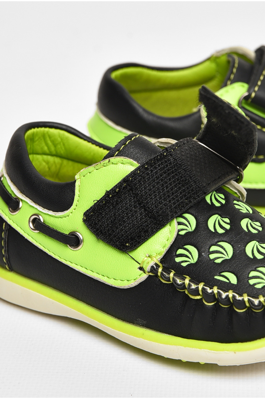 Мокасины детские для мальчика черного цвета 117-6 208694