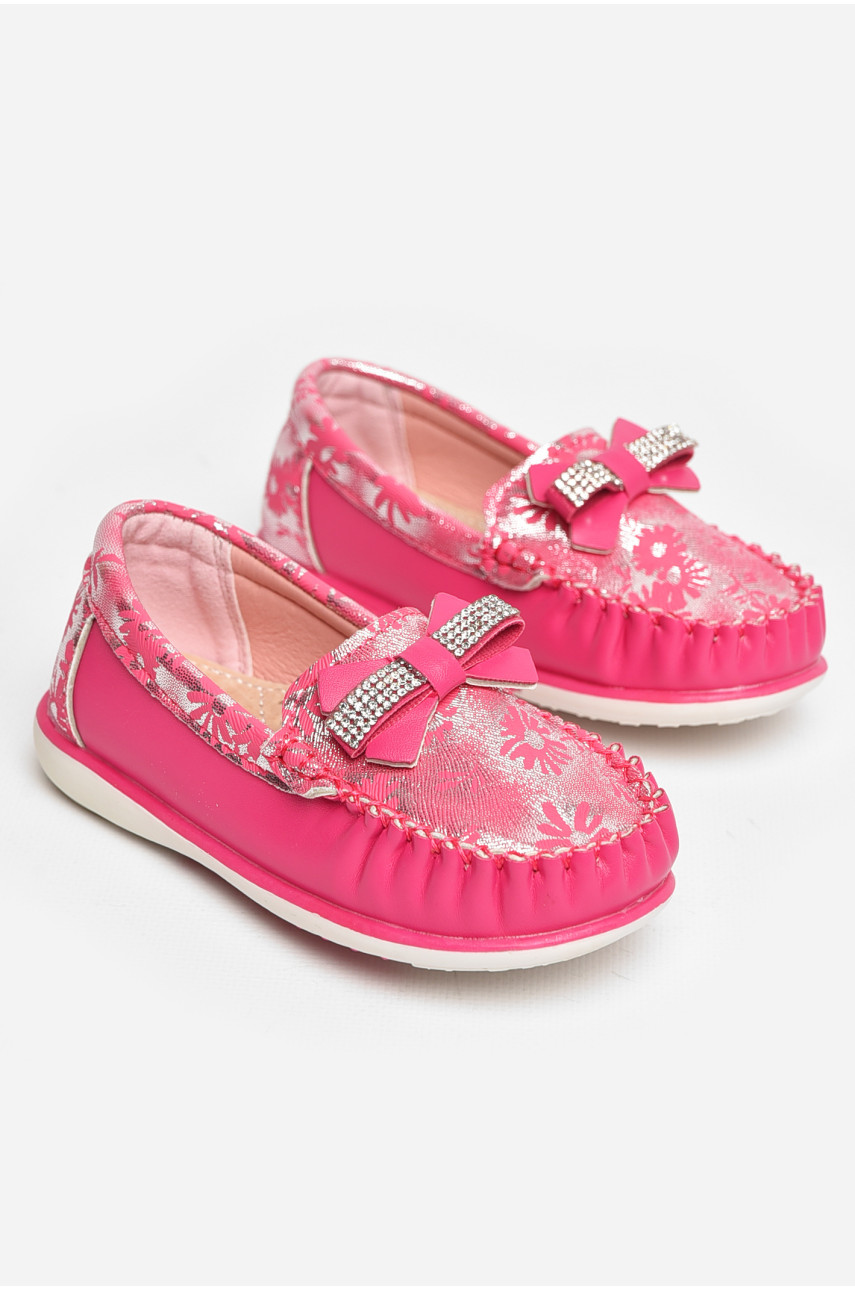 Мокасины детские для девочки розового цвета 113-5 208697