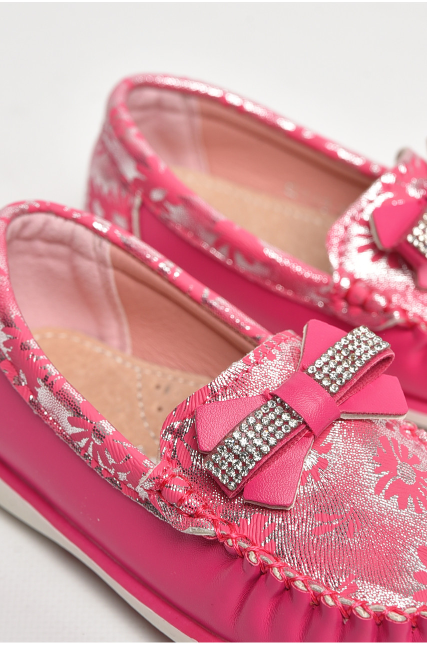 Мокасины детские для девочки розового цвета 113-5 208697
