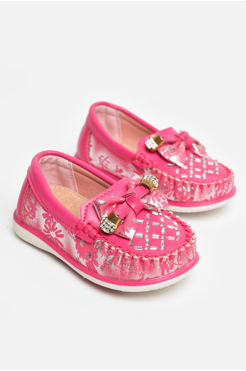 Мокасины детские для девочки розового цвета 112-5 208698