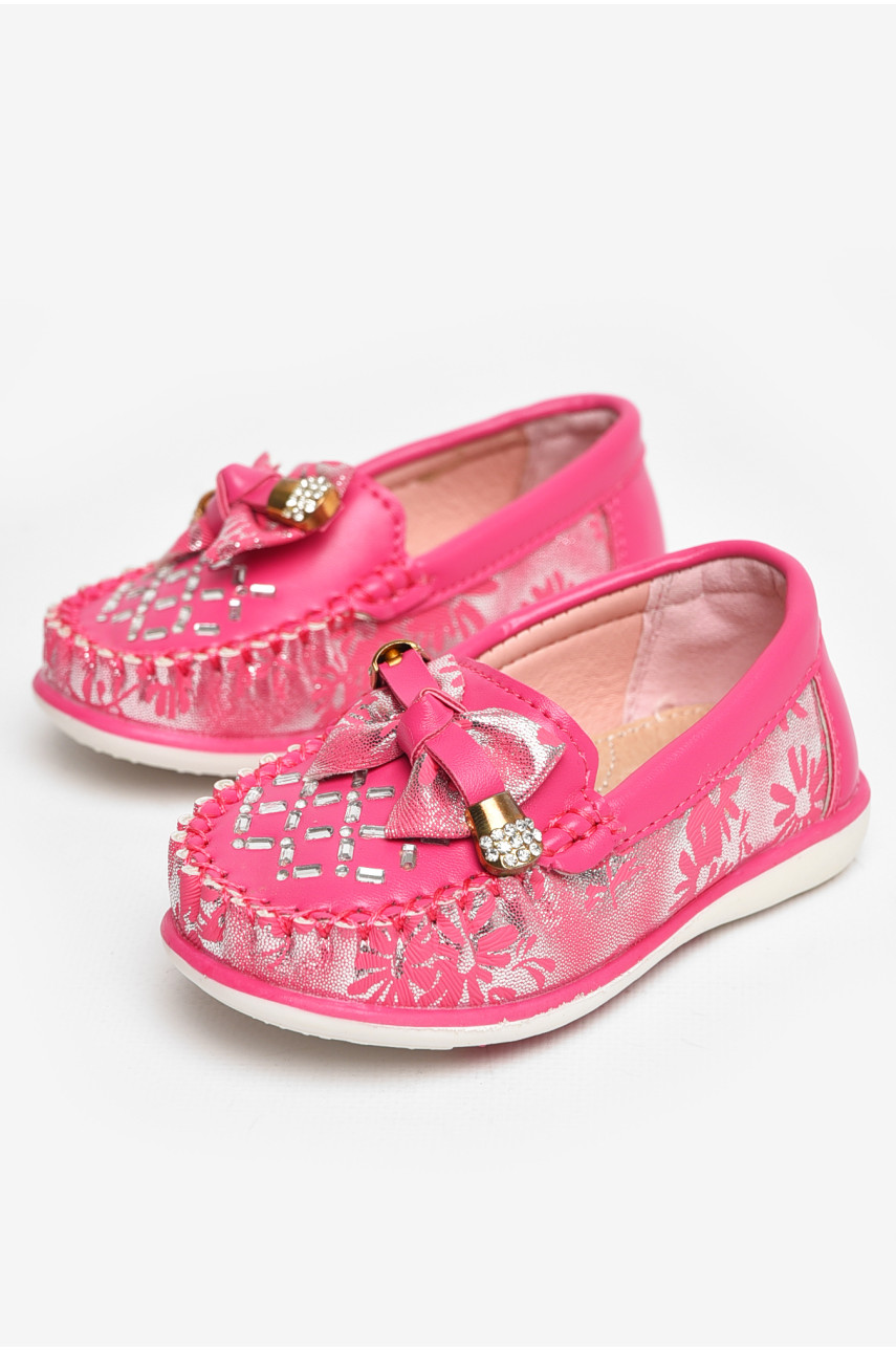 Мокасины детские для девочки розового цвета 112-5 208698