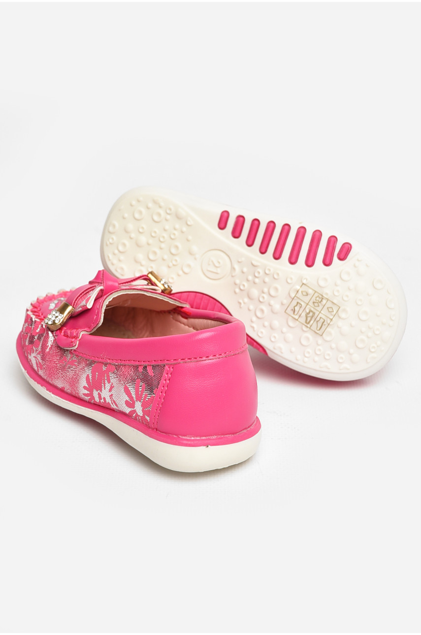 Мокасины детские для девочки розового цвета 112-5 208698