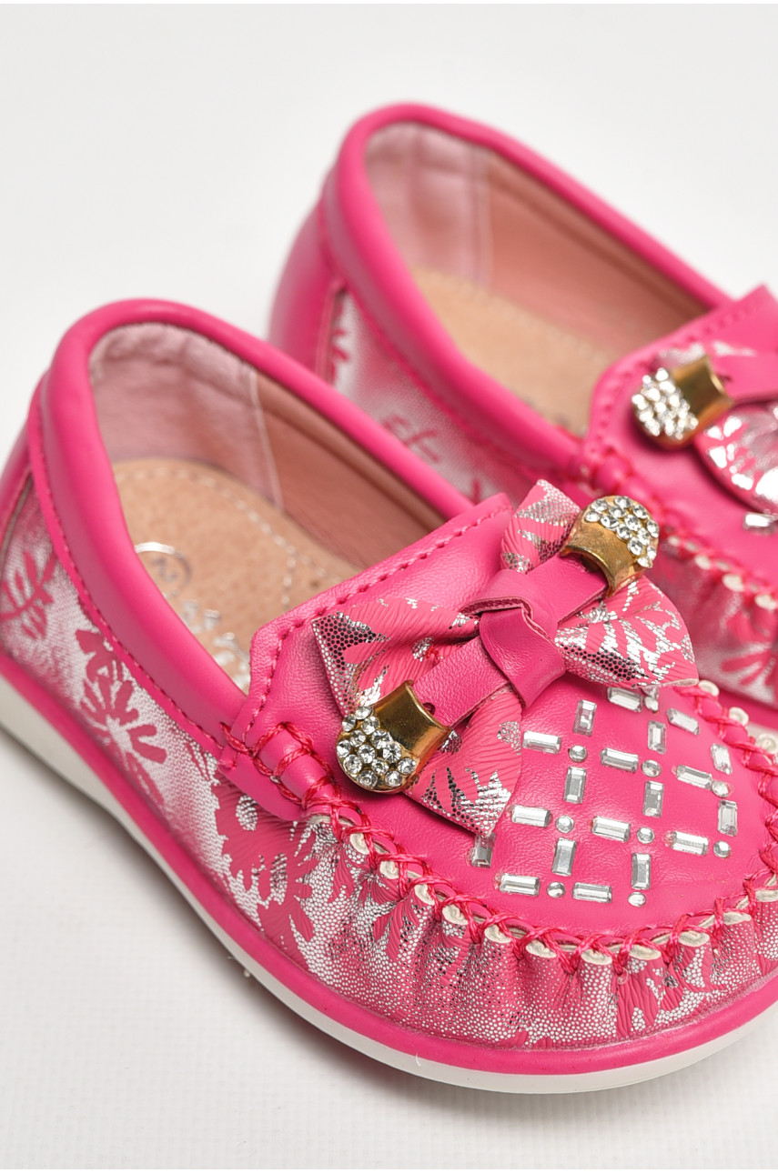 Мокасины детские для девочки розового цвета 112-5 208698