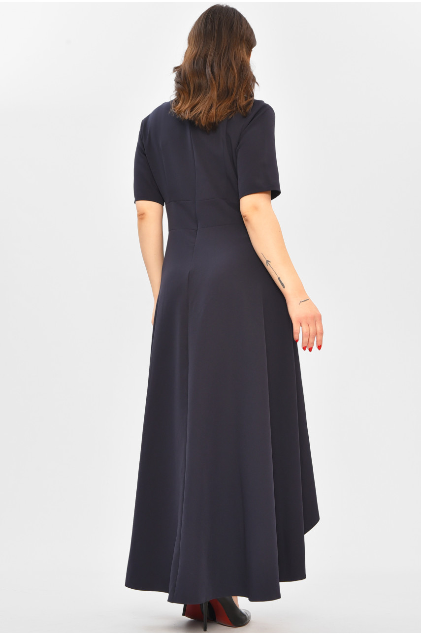 Платье женское однотонное тёмно-синего цвета 208704