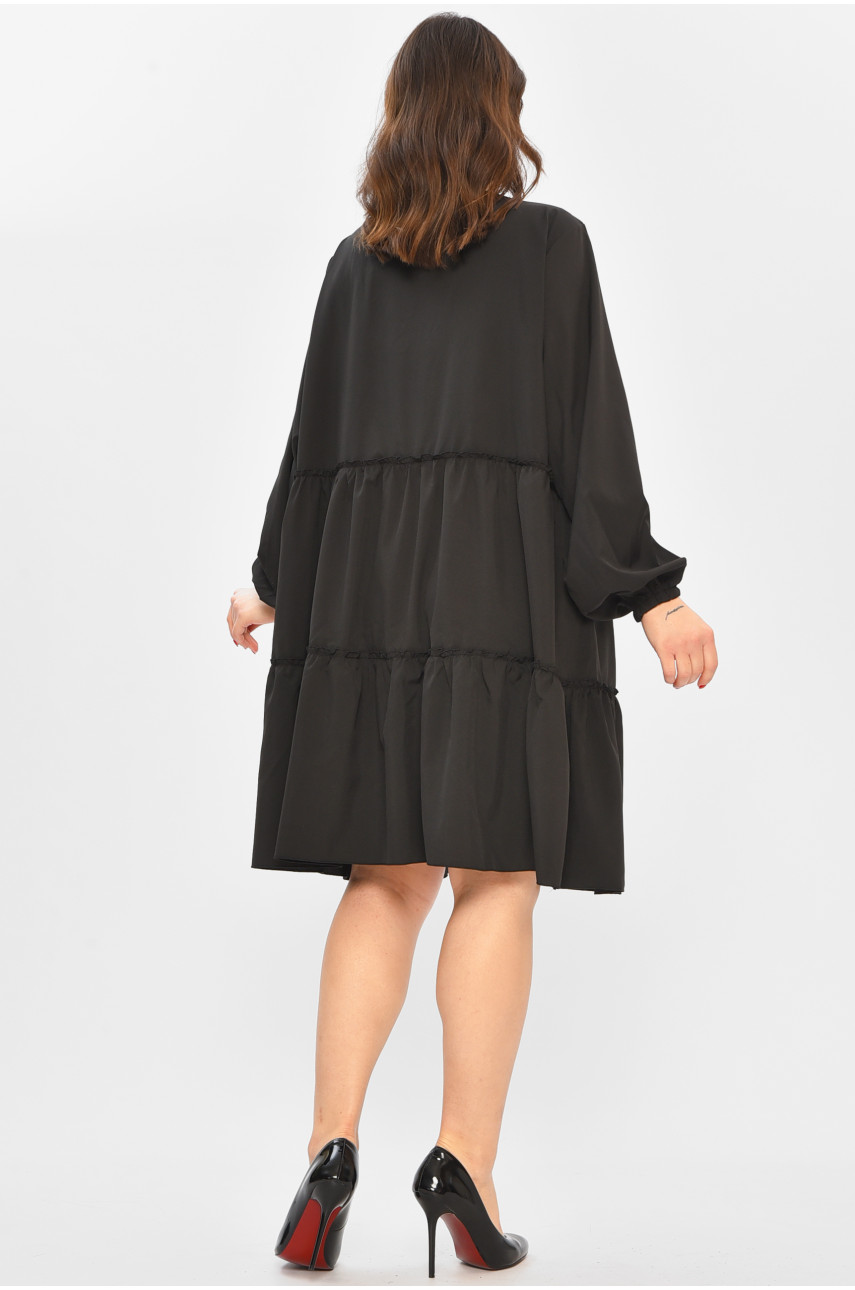 Платье женское однотонное черного цвета 8347 208707