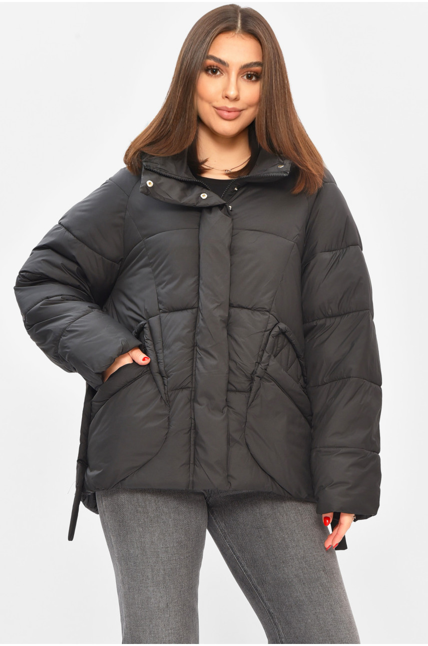 Куртка женская черного цвета 9623 208712