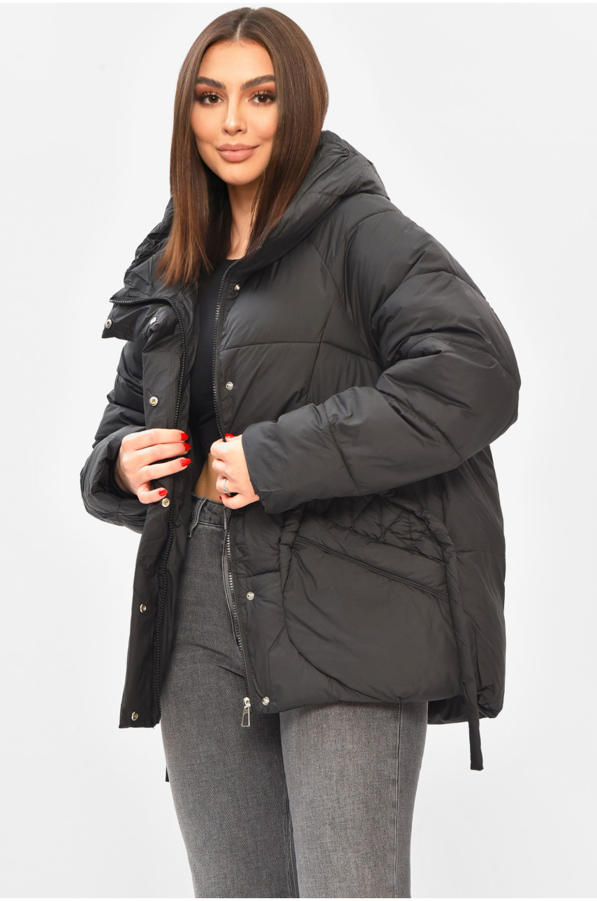 Куртка женская черного цвета 9623 208712