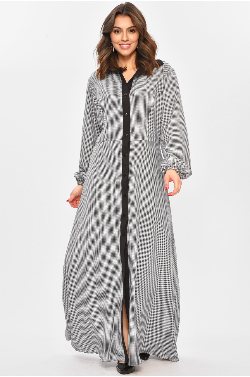 Платье женское черного цвета с принтом 208715