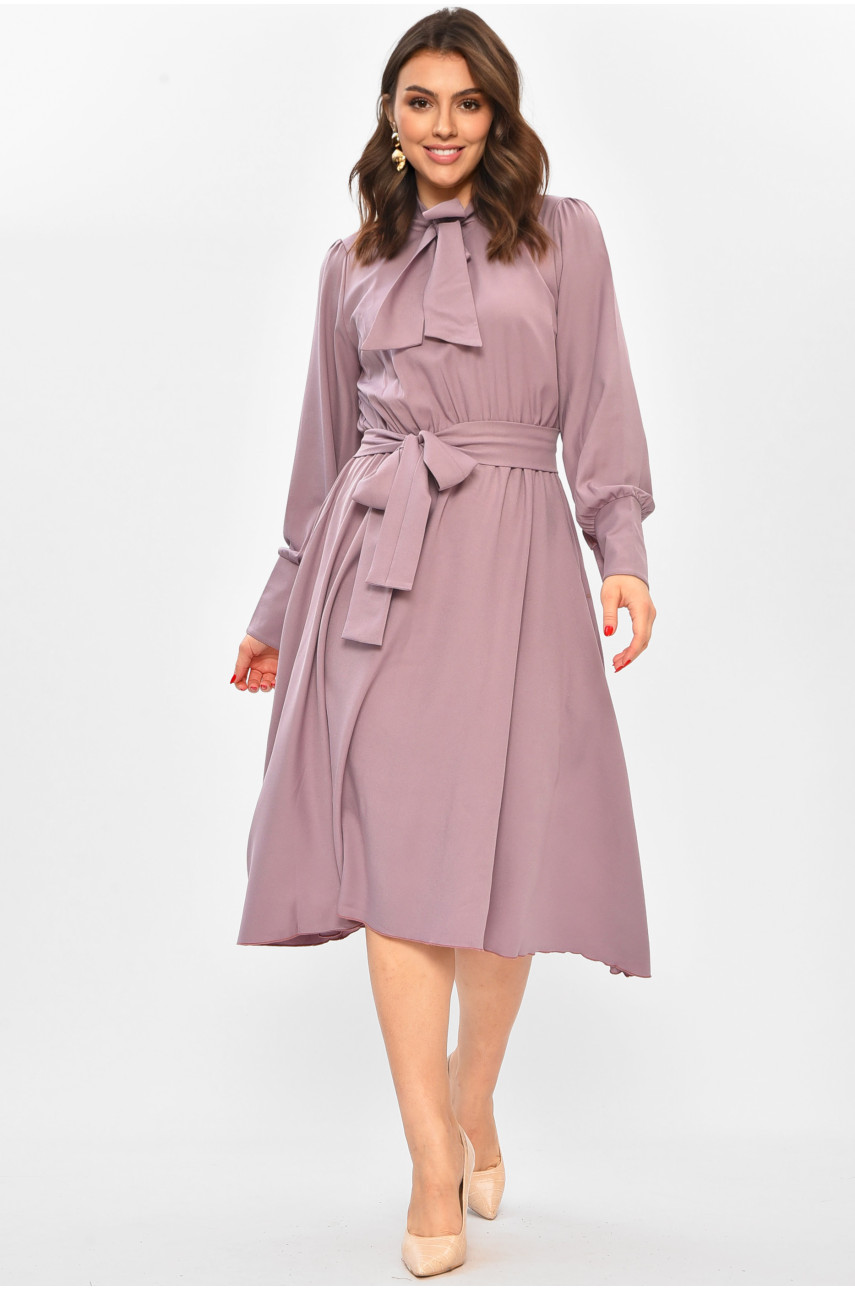 Платье женское однотонное сиреневого цвета 8446 208717