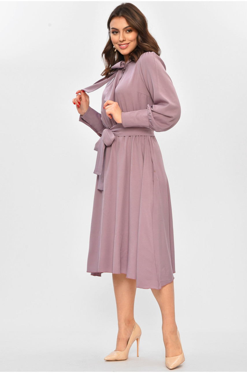 Платье женское однотонное сиреневого цвета 8446 208717
