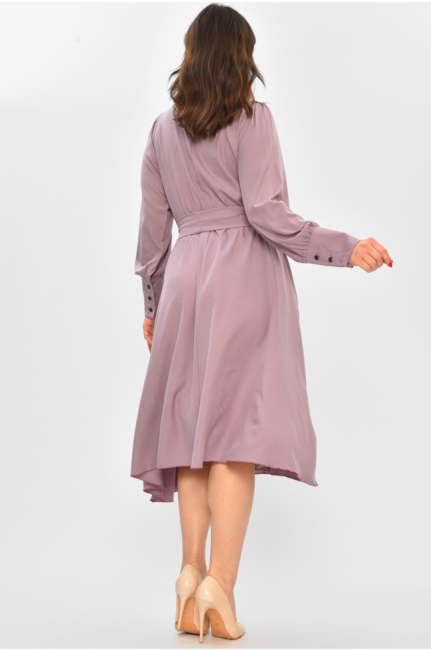 Платье женское однотонное сиреневого цвета 8446 208717