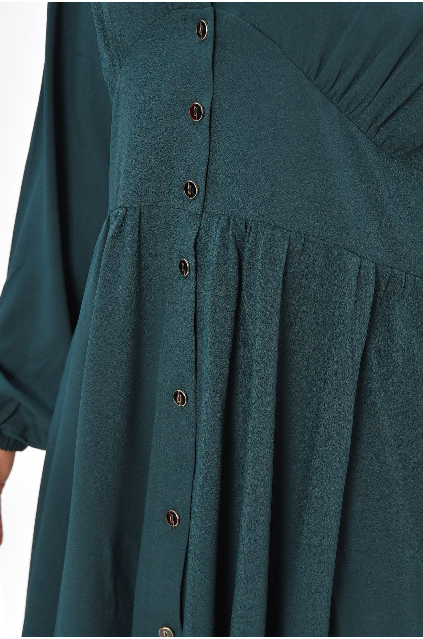 Платье женское однотонное тёмно-зеленого цвета 8450 208721