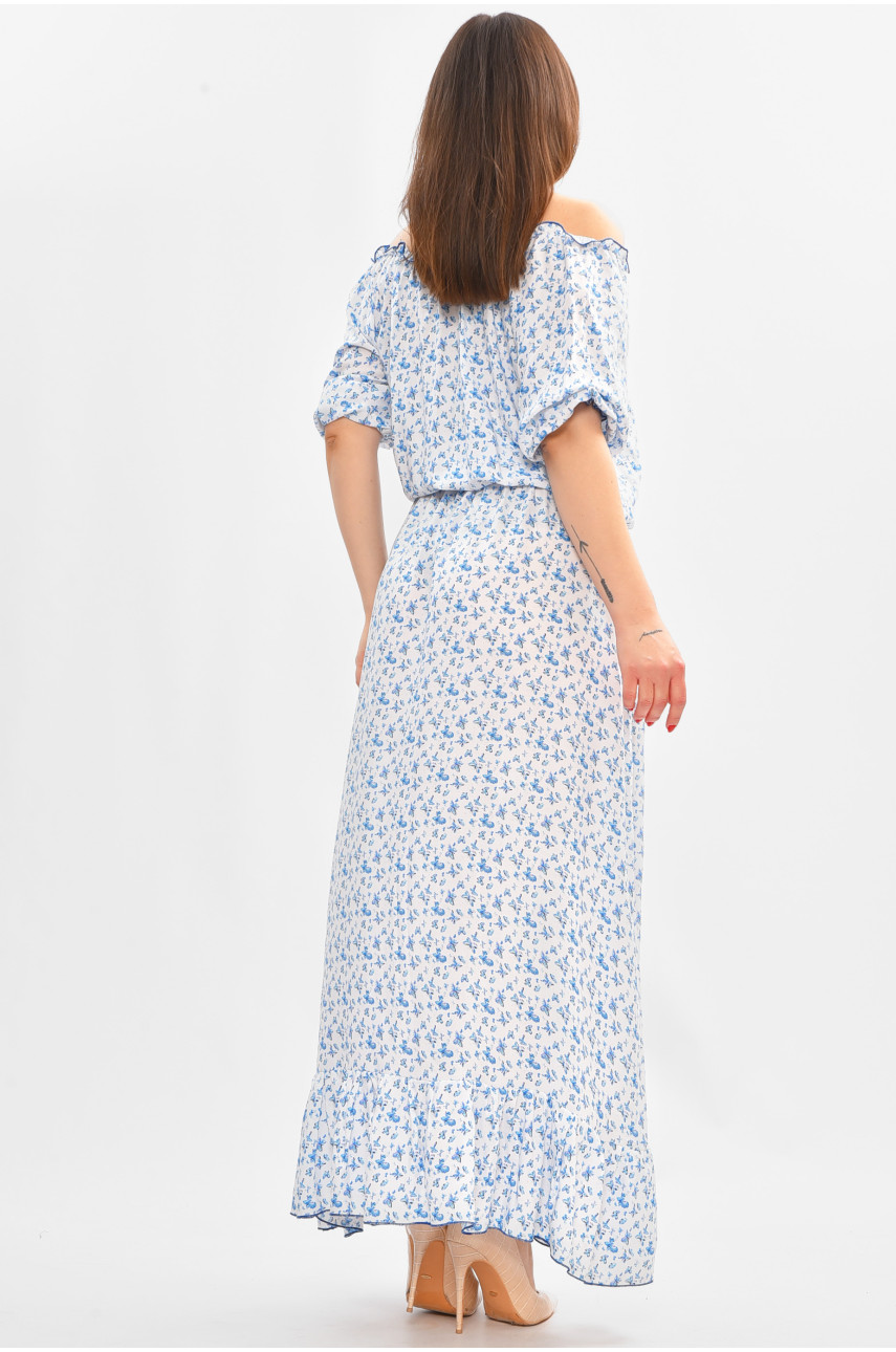 Платье женское белого цвета с принтом 8188 208723