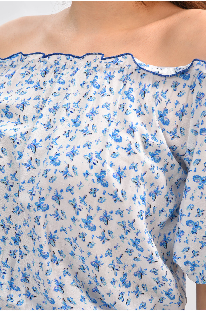 Платье женское белого цвета с принтом 8188 208723