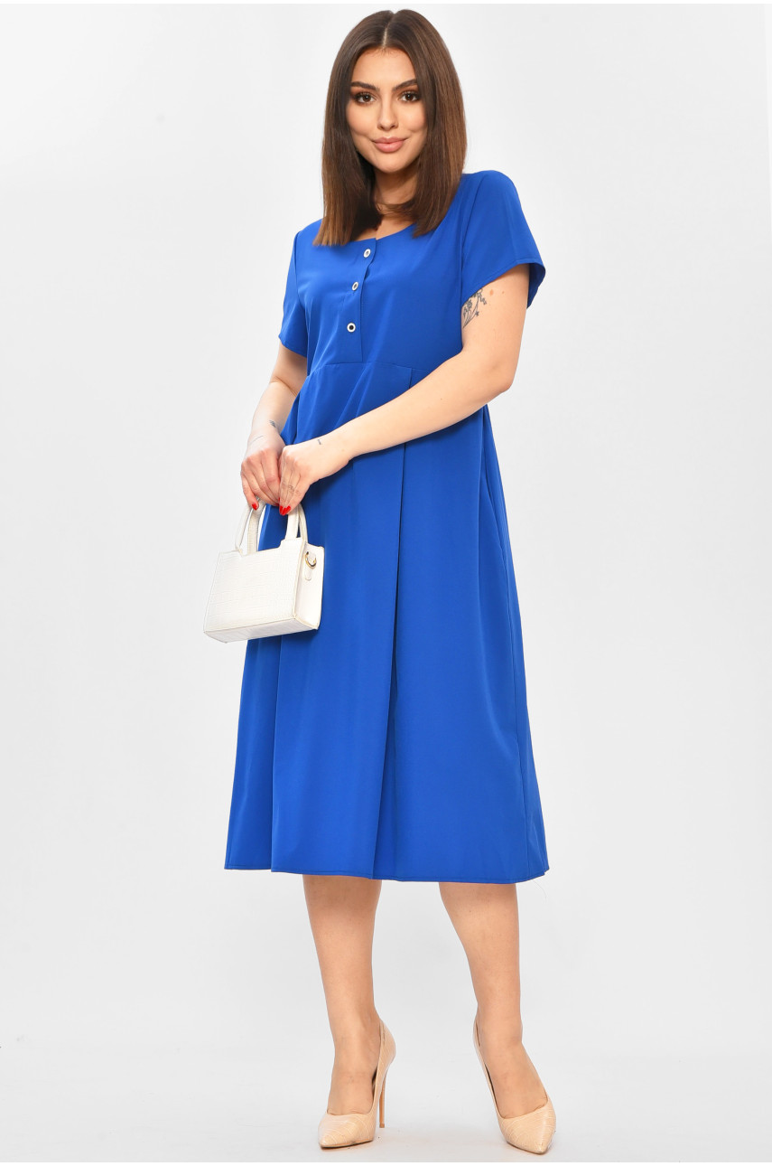 Платье женское однотонное синего цвета 208724
