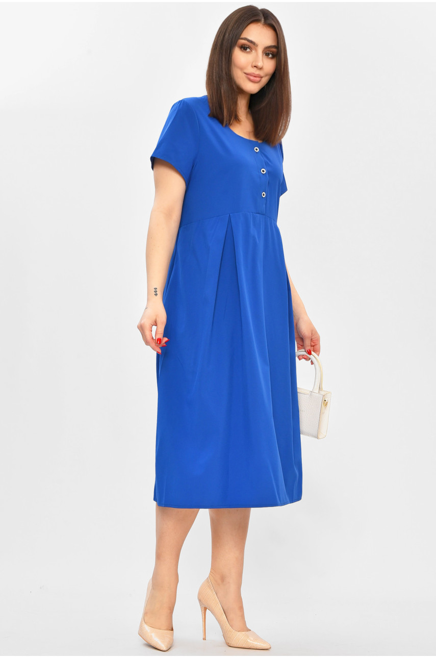 Платье женское однотонное синего цвета 208724