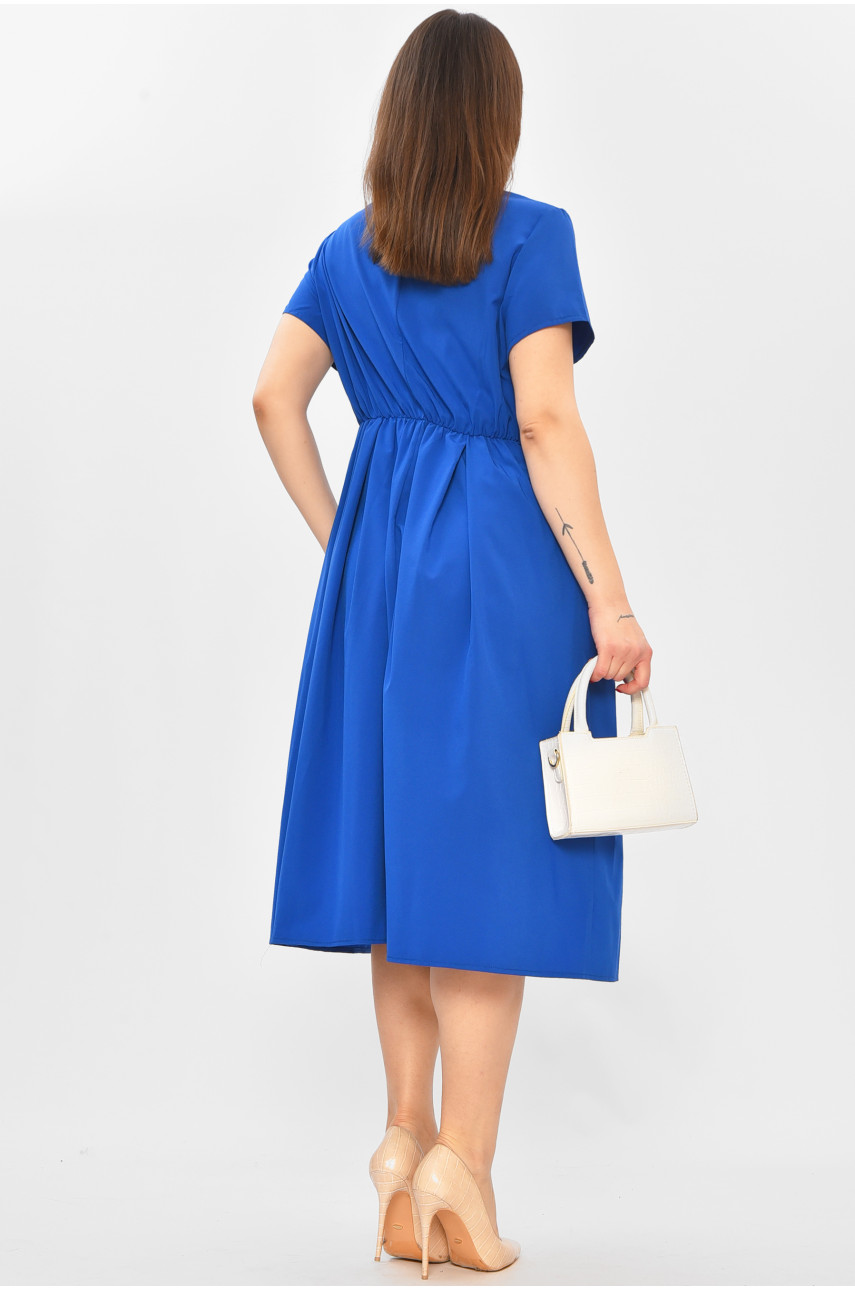 Платье женское однотонное синего цвета 208724