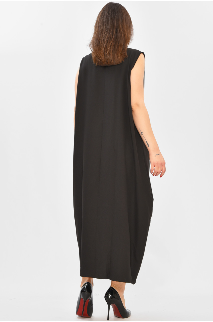 Платье женское полубатальное черного цвета 8252 208725