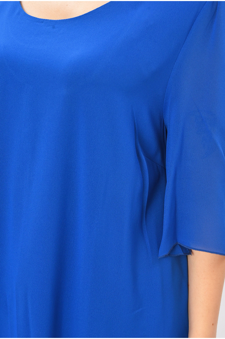 Платье женское однотонное синего цвета 8356 208726