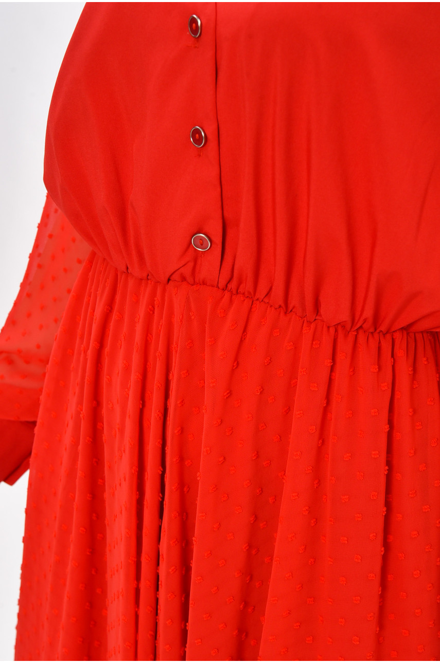 Платье женское однотонное красного цвета 208727