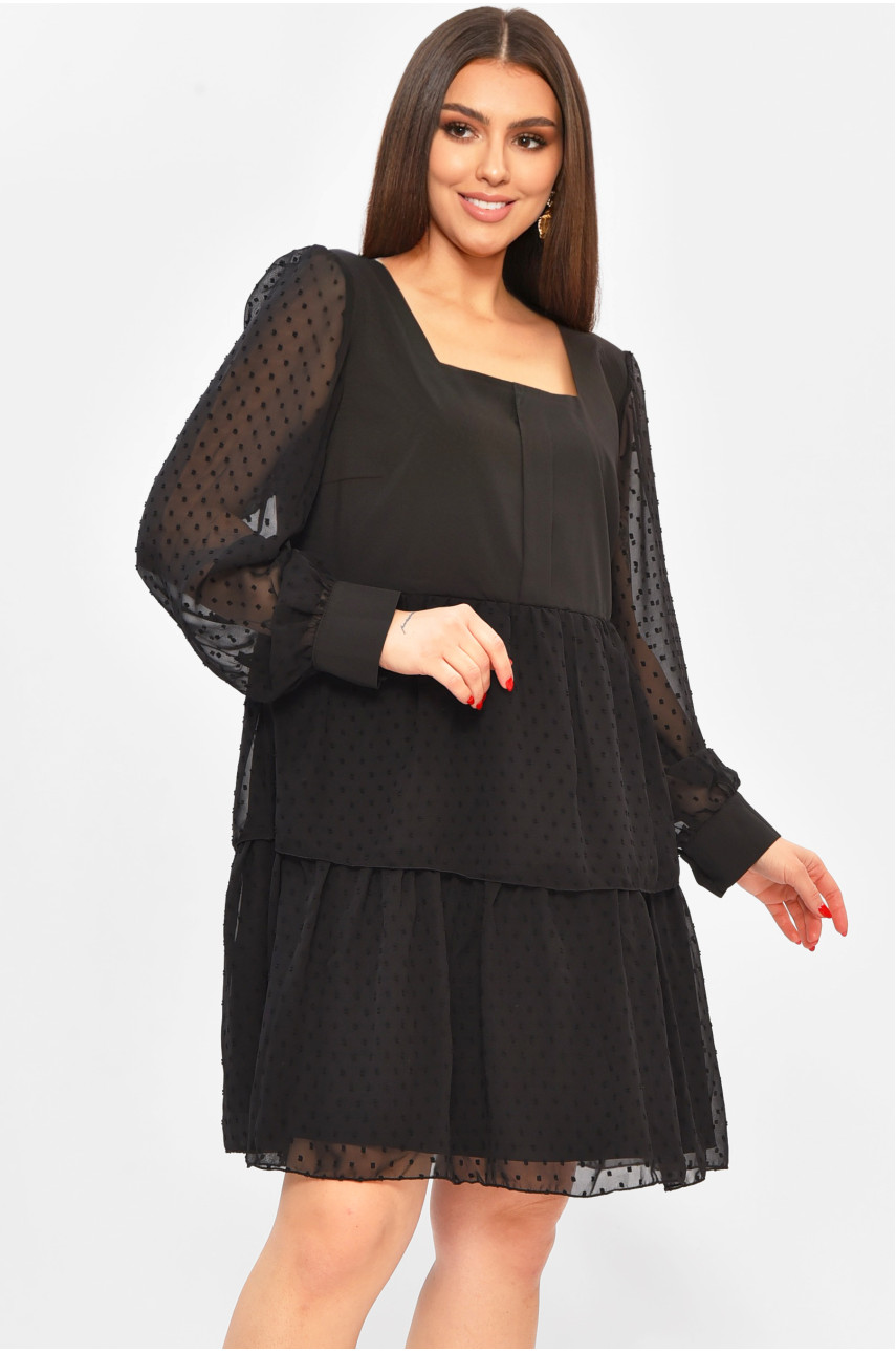 Платье женское однотонное черного цвета 8357 208729