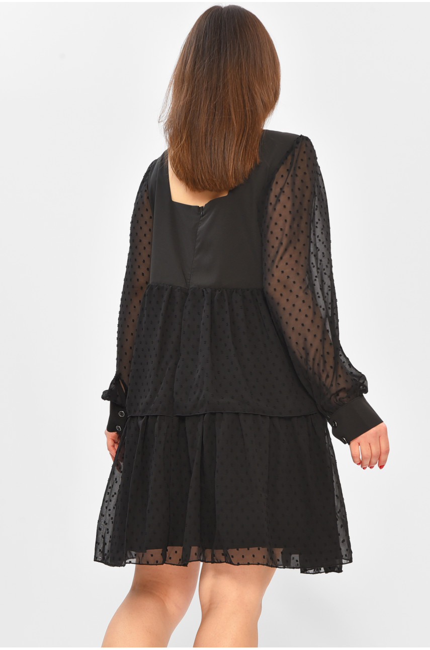 Платье женское однотонное черного цвета 8357 208729