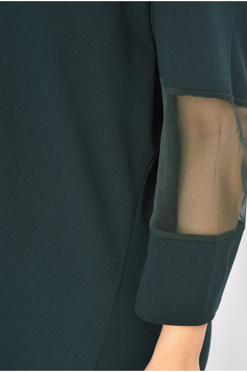 Платье женское полубатальное тёмно-зеленого цвета 8443 208731