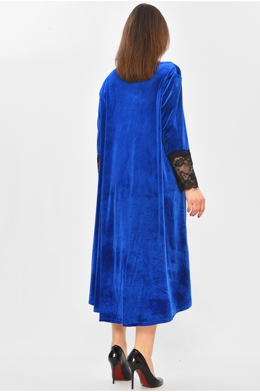 Платье женское однотонное тёмно-синего цвета 8213 208733