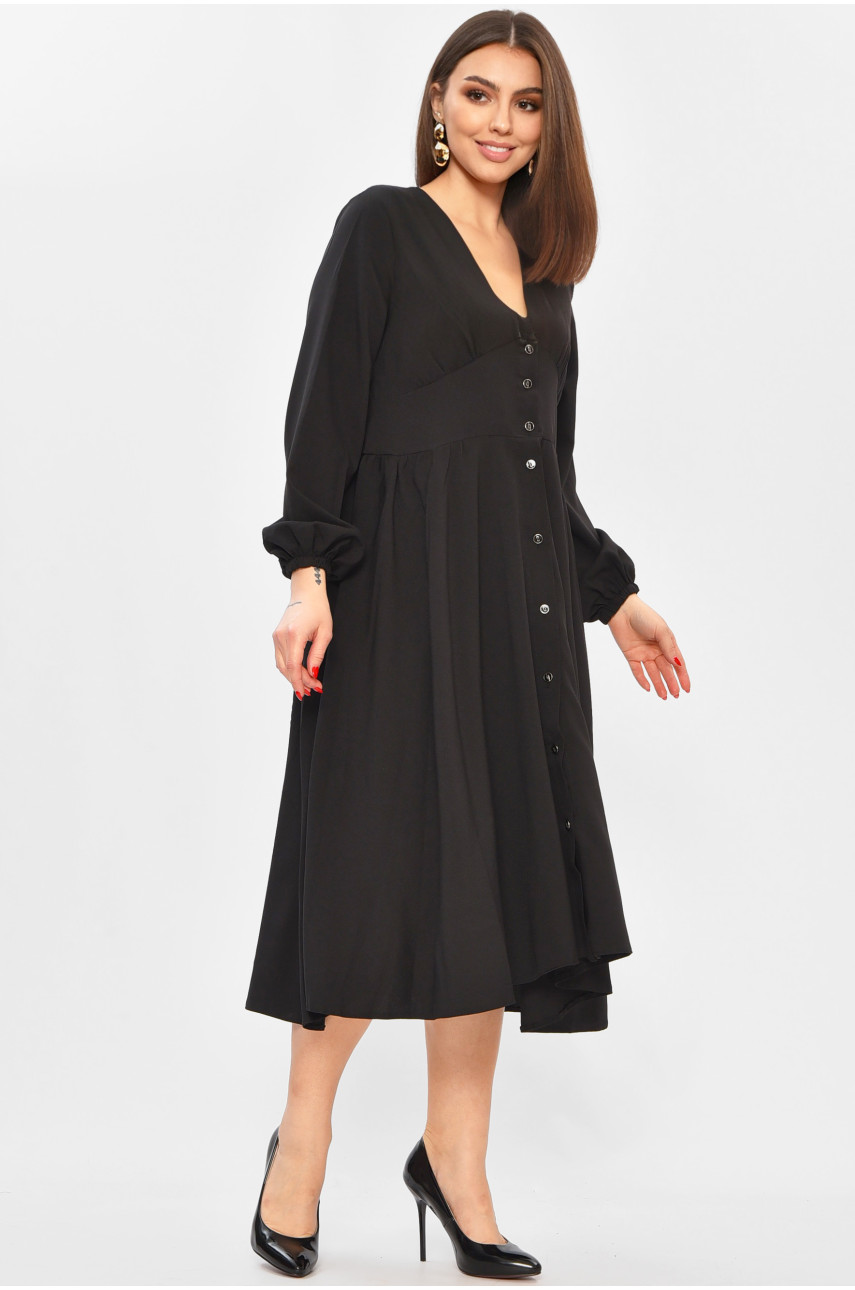 Платье женское однотонное черного цвета 8450 208742