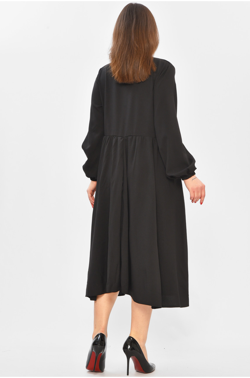 Платье женское однотонное черного цвета 8450 208742