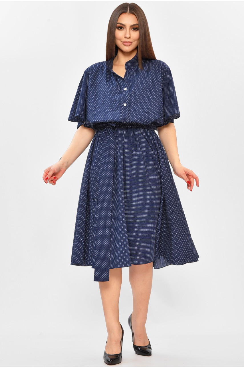Платье женское тёмно-синего цвета с принтом 8371 208744