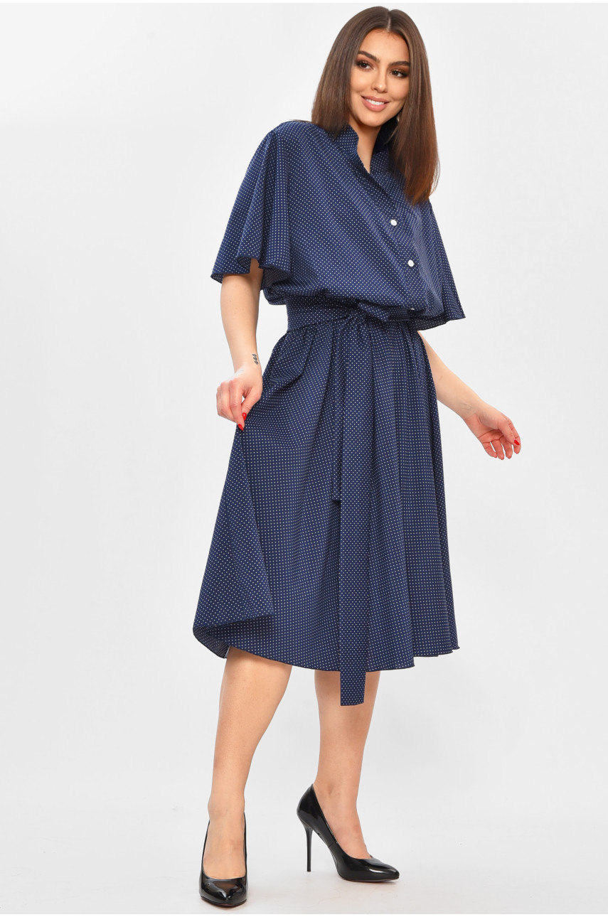 Платье женское тёмно-синего цвета с принтом 8371 208744