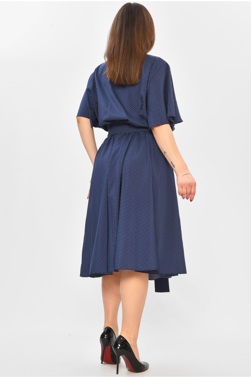 Платье женское тёмно-синего цвета с принтом 8371 208744