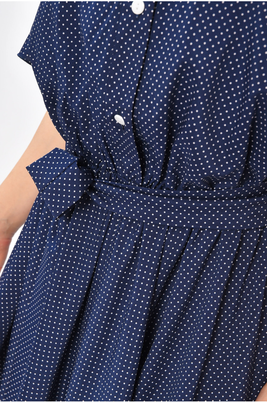 Платье женское тёмно-синего цвета с принтом 8371 208744