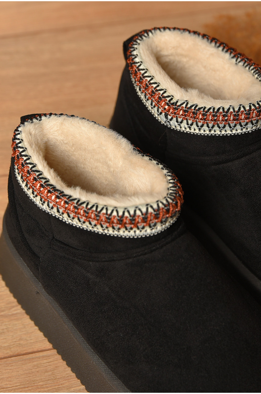 Уггі жіночі на хутрі чорного кольору GP19А 208745