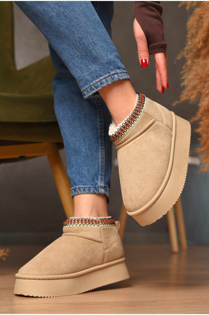 Угги женские на меху бежевого цвета GP19В 208746