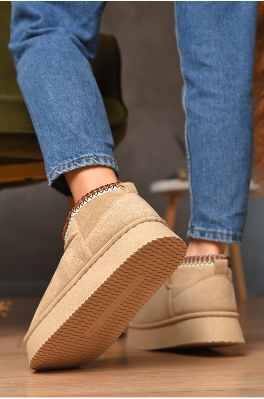 Уггі жіночі на хутрі бежевого кольору GP19В 208746