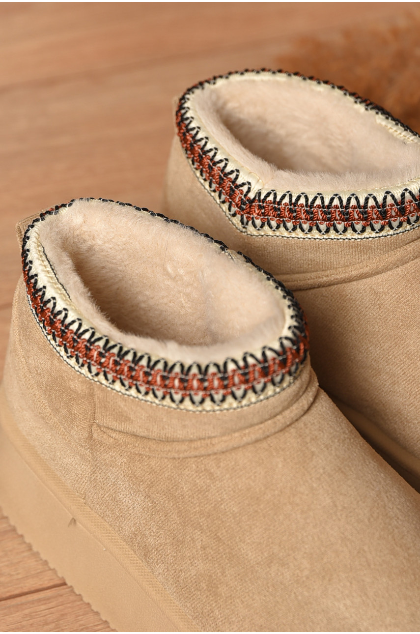 Уггі жіночі на хутрі бежевого кольору GP19В 208746