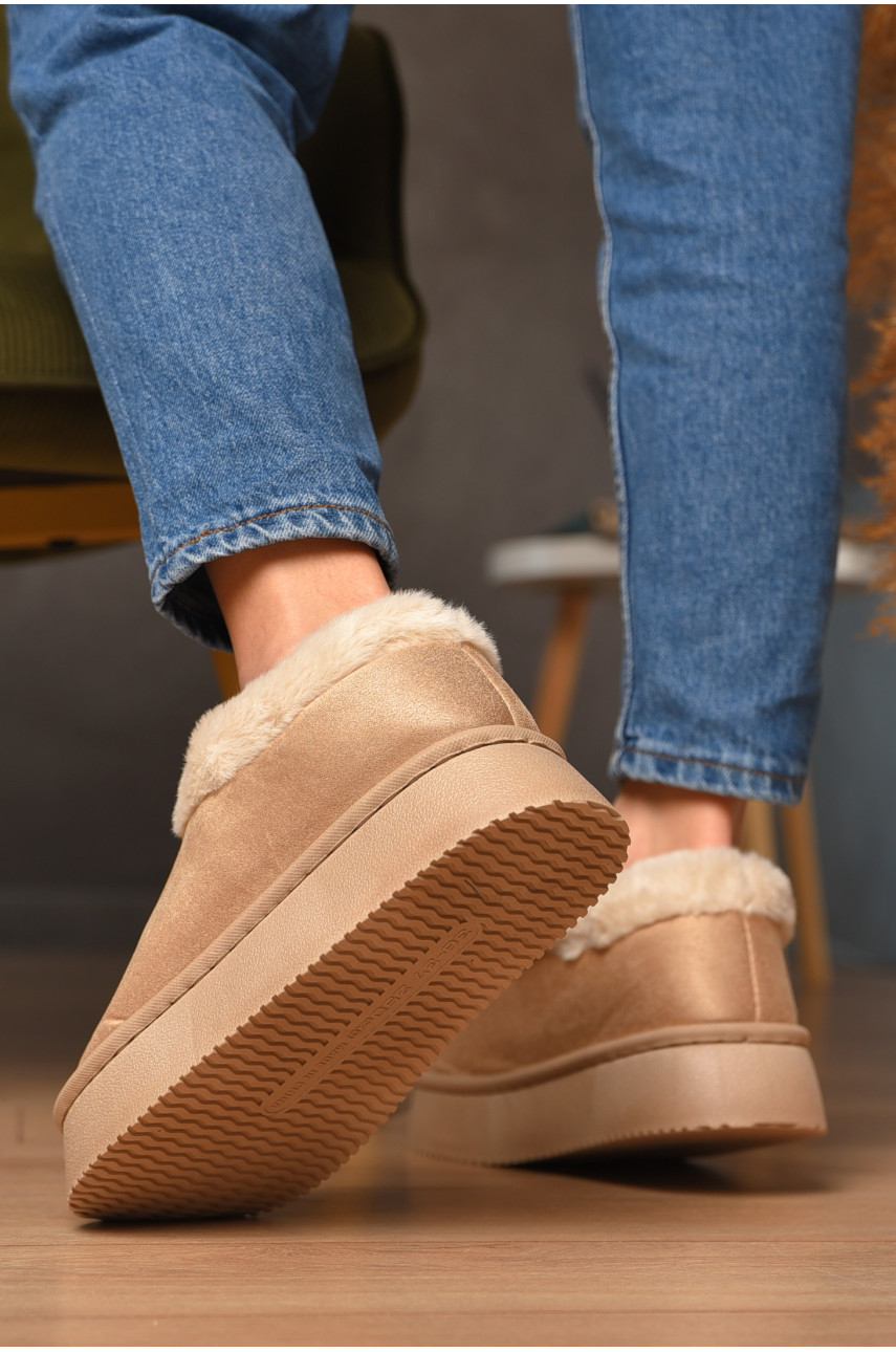 Уггі жіночі на хутрі бежевого кольору GP22В 208747