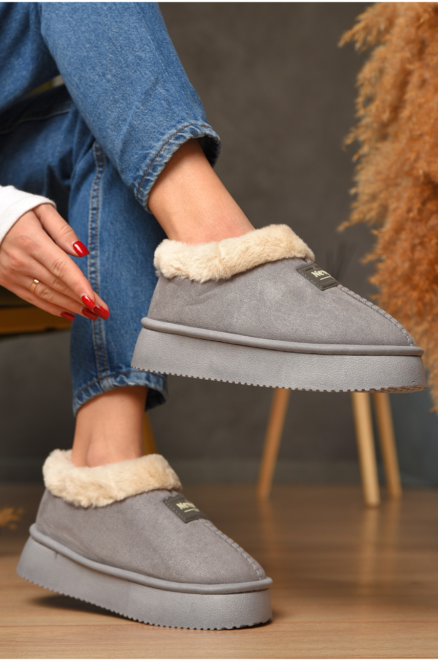 Угги женские на меху серого цвета GP22ВС 208748