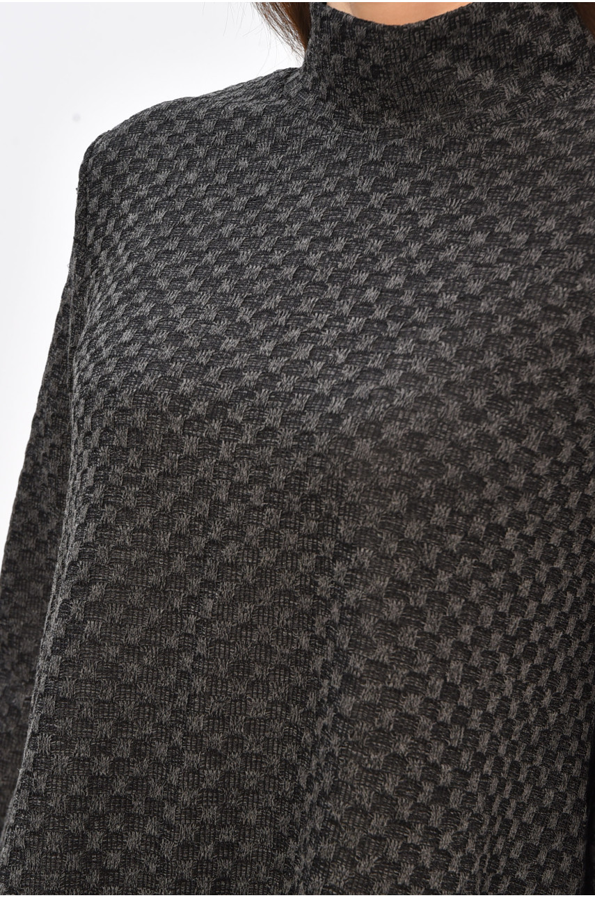 Платье женское однотонное тёмно-серого цвета 8230 208749