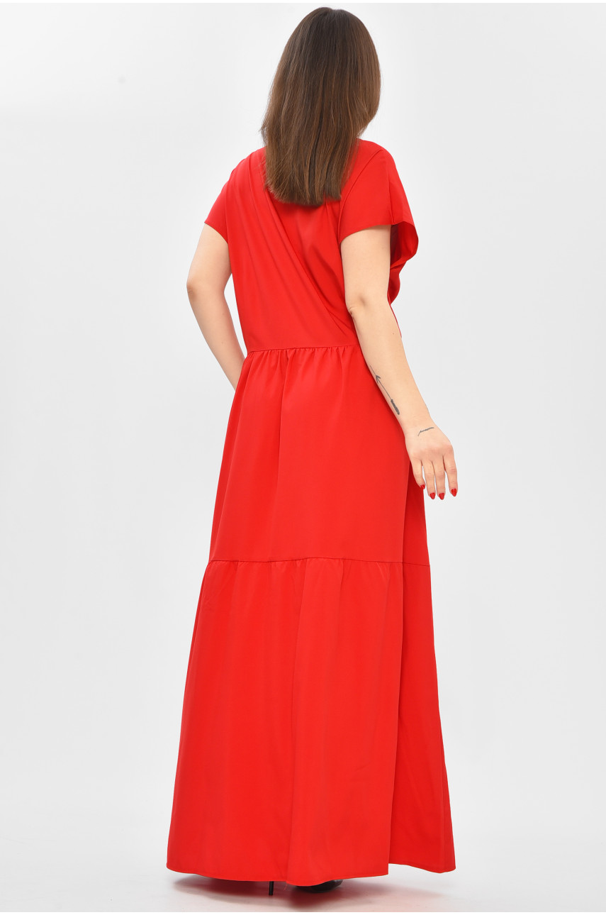 Платье женское полубатальное красного цвета 8313 208751