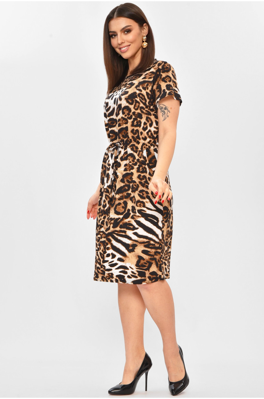 Платье женское черного цвета с принтом 8187 208755