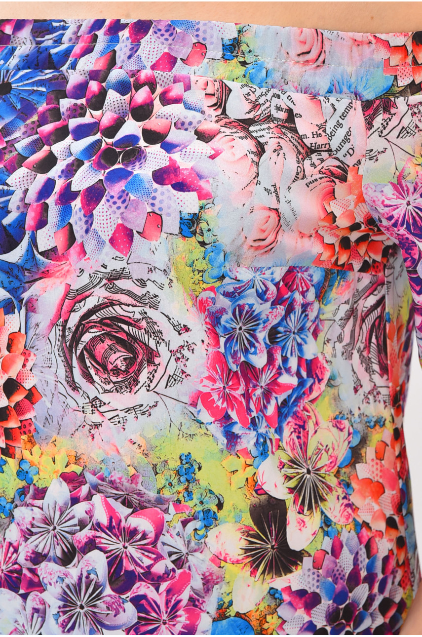 Платье женское белого цвета с принтом 208771