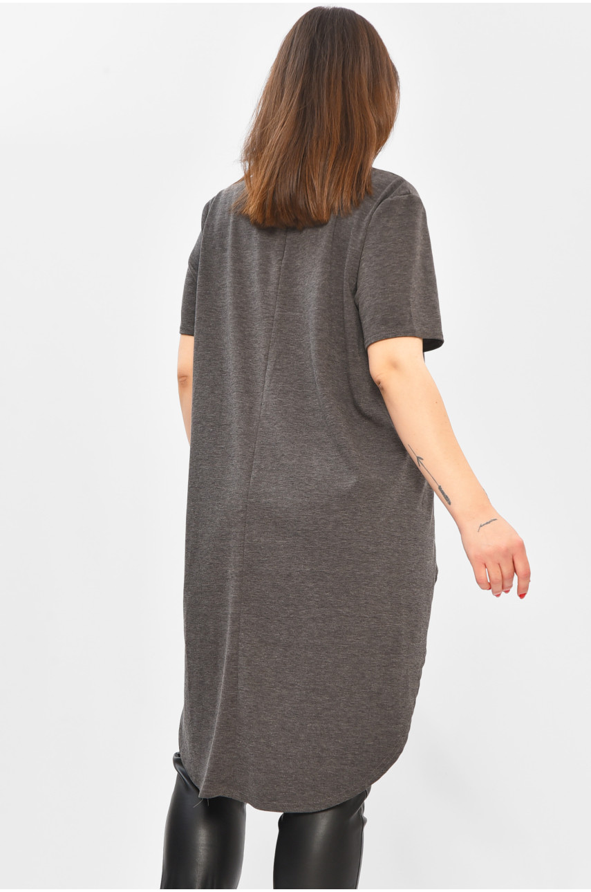 Кофта женская однотонная тёмно-серого цвета 208772