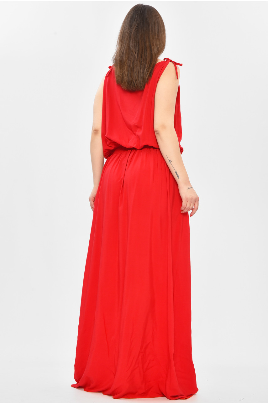 Сарафан женский полубатальный красного цвета 8113 208774
