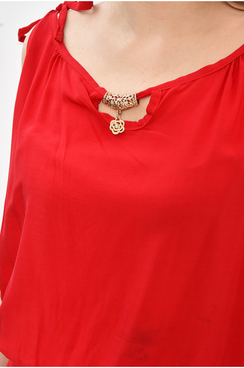 Сарафан женский полубатальный красного цвета 8113 208774