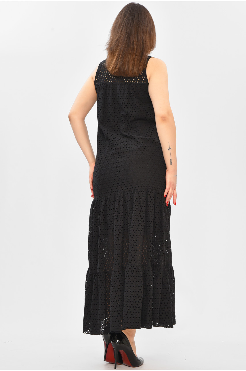 Сарафан женский однотонный черного цвета 208775