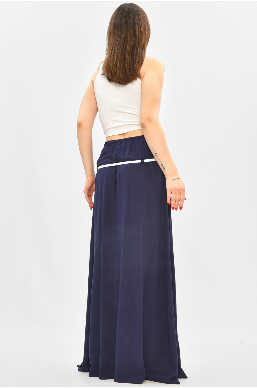 Юбка женская однотонная тёмно-синего цвета 208782